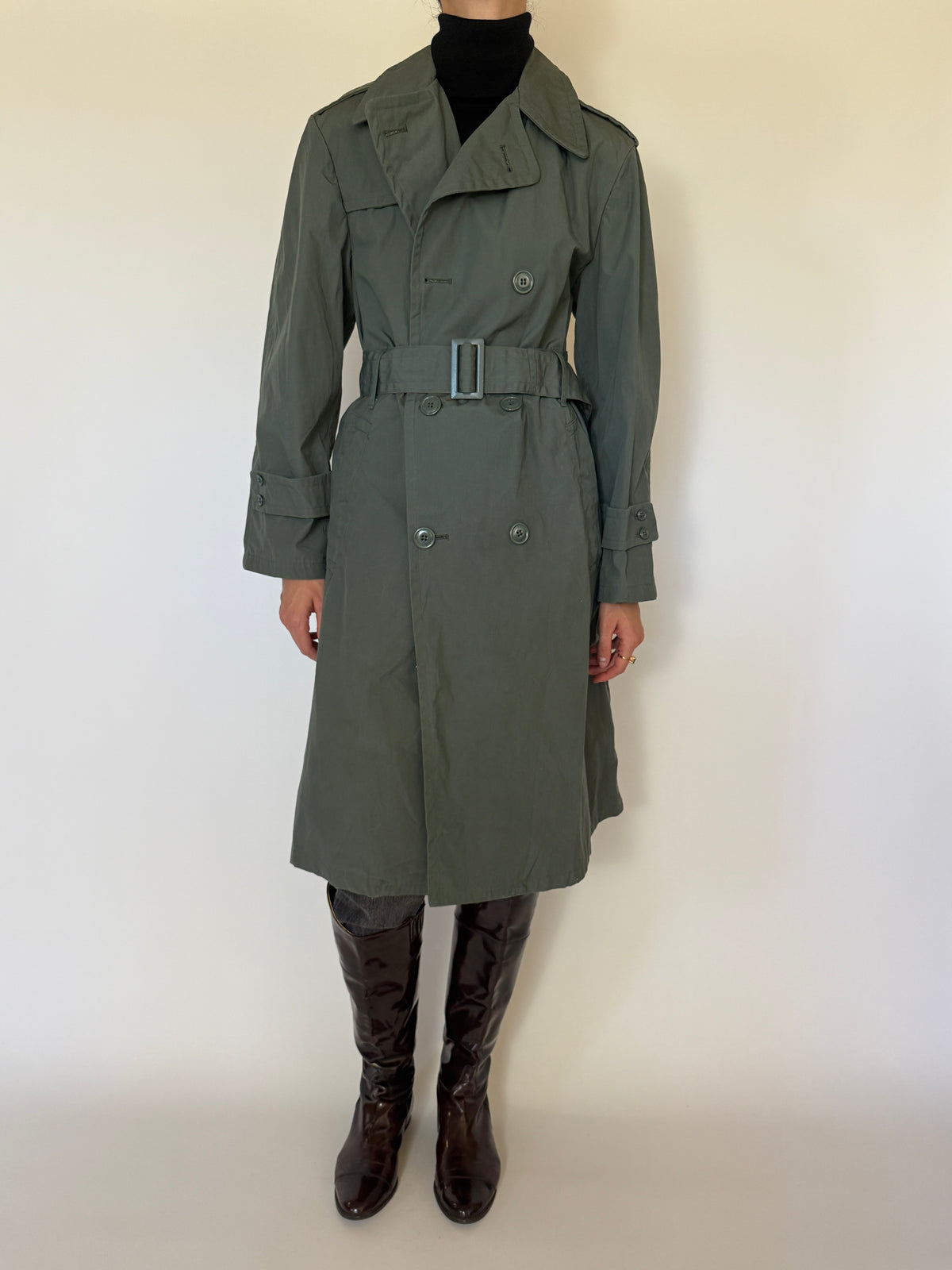 Vintage Trench Coat Green 6165