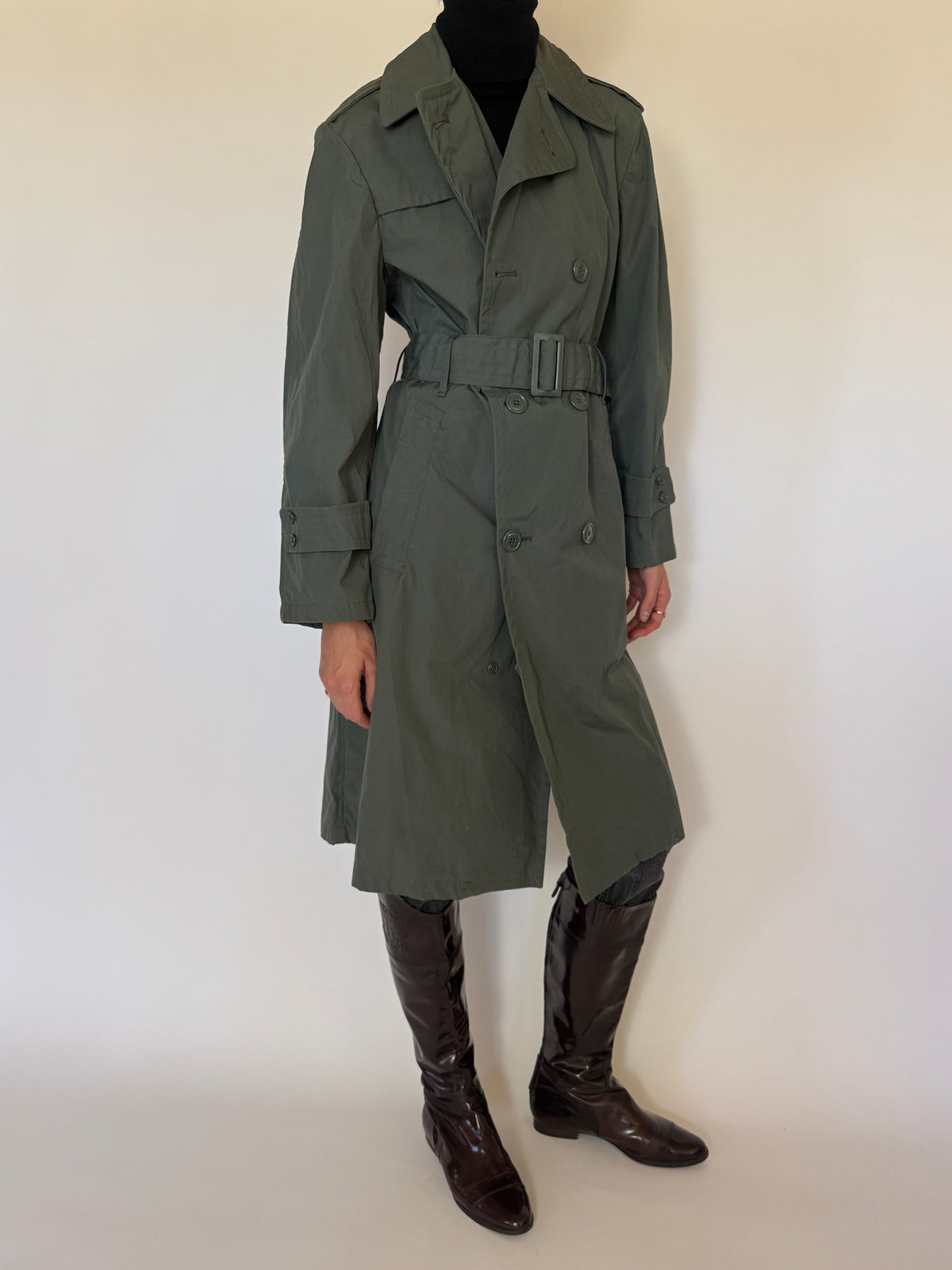 Vintage Trench Coat Green 6165