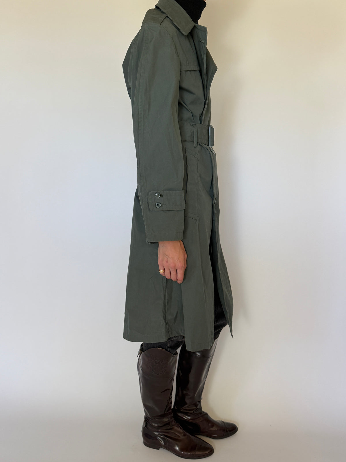 Vintage Trench Coat Green 6165
