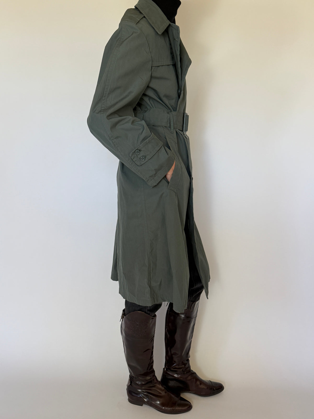 Vintage Trench Coat Green 6165