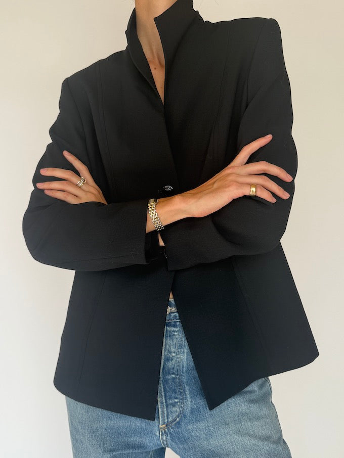 Vintage Black Fitted Blazer 5983