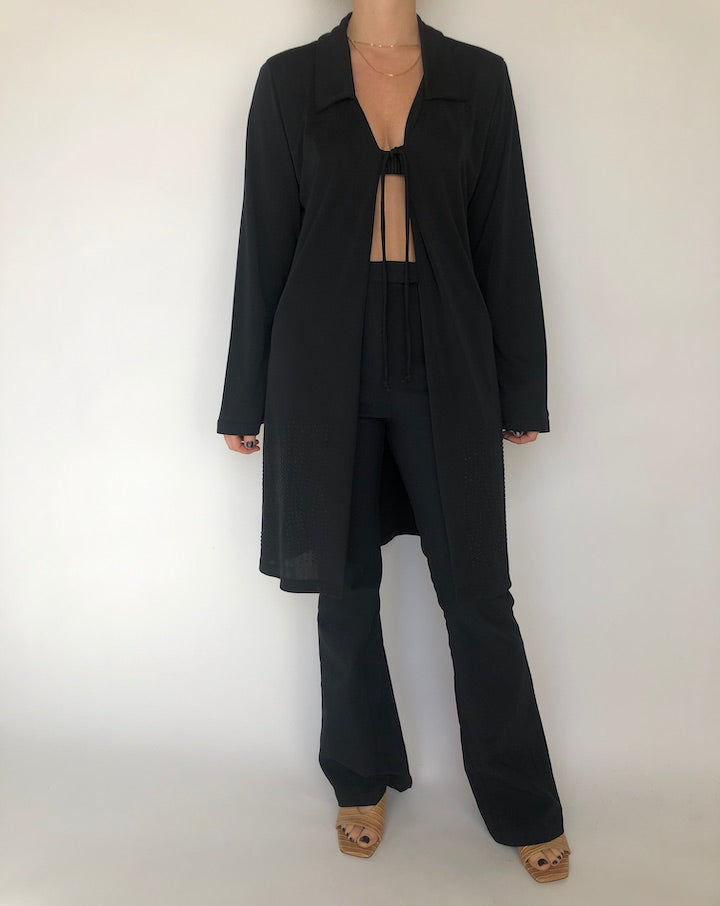 VINTAGE BLACK LONG CARDIGAN 390