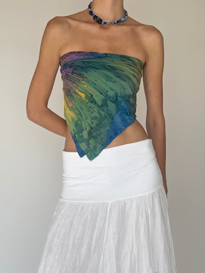 Vintage Mini Tie-Dye Top/Sarong/Scarf 6293
