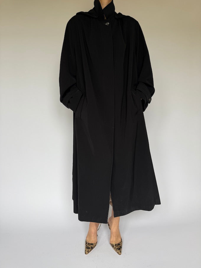 Vintage long maxi coat black 6052
