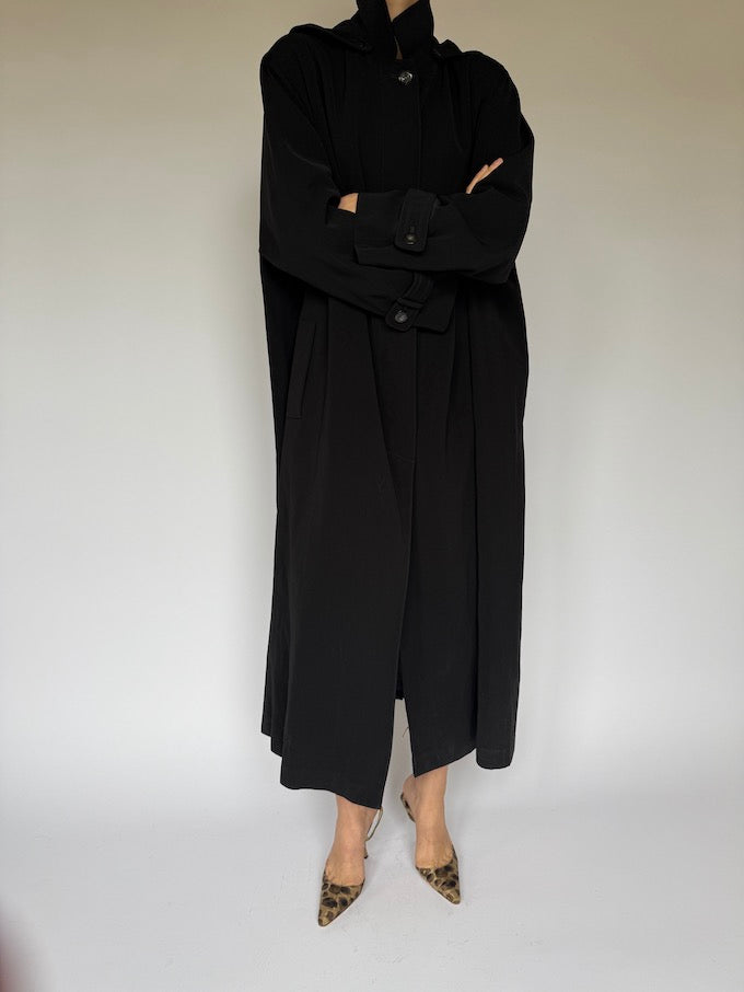 Vintage long maxi coat black 6052