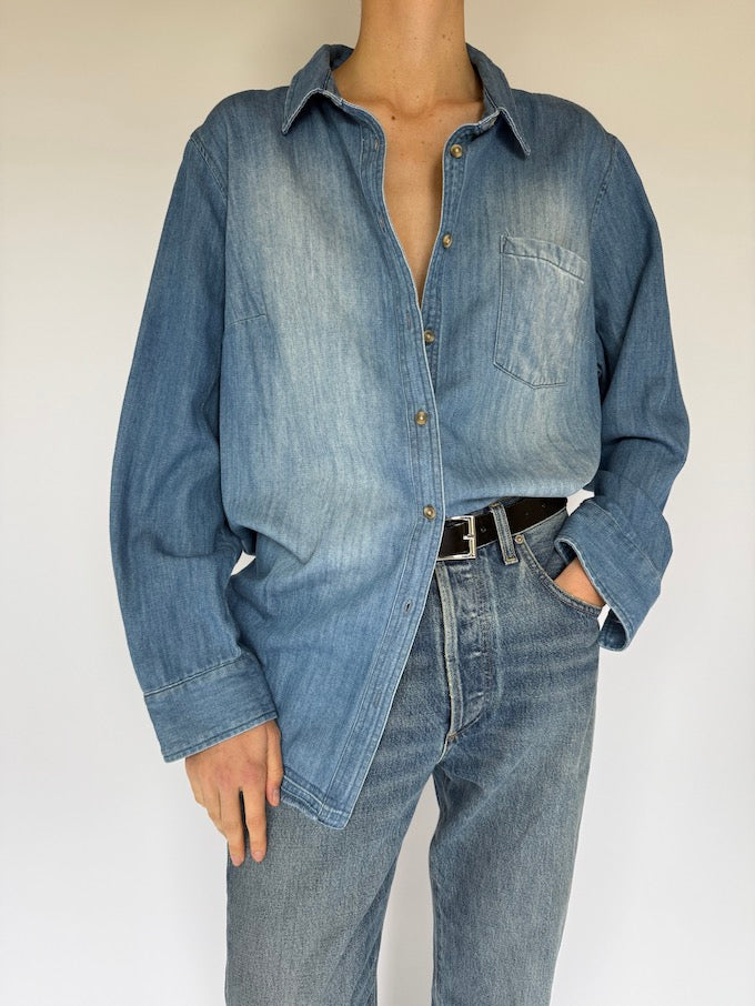Vintage light-wash denim shirt 6051