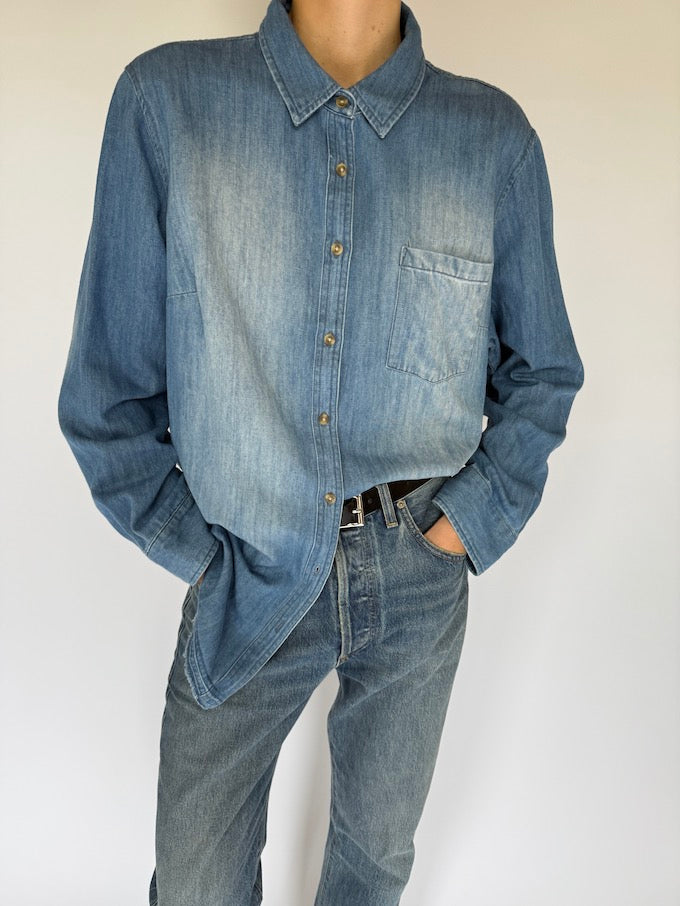 Vintage light-wash denim shirt 6051