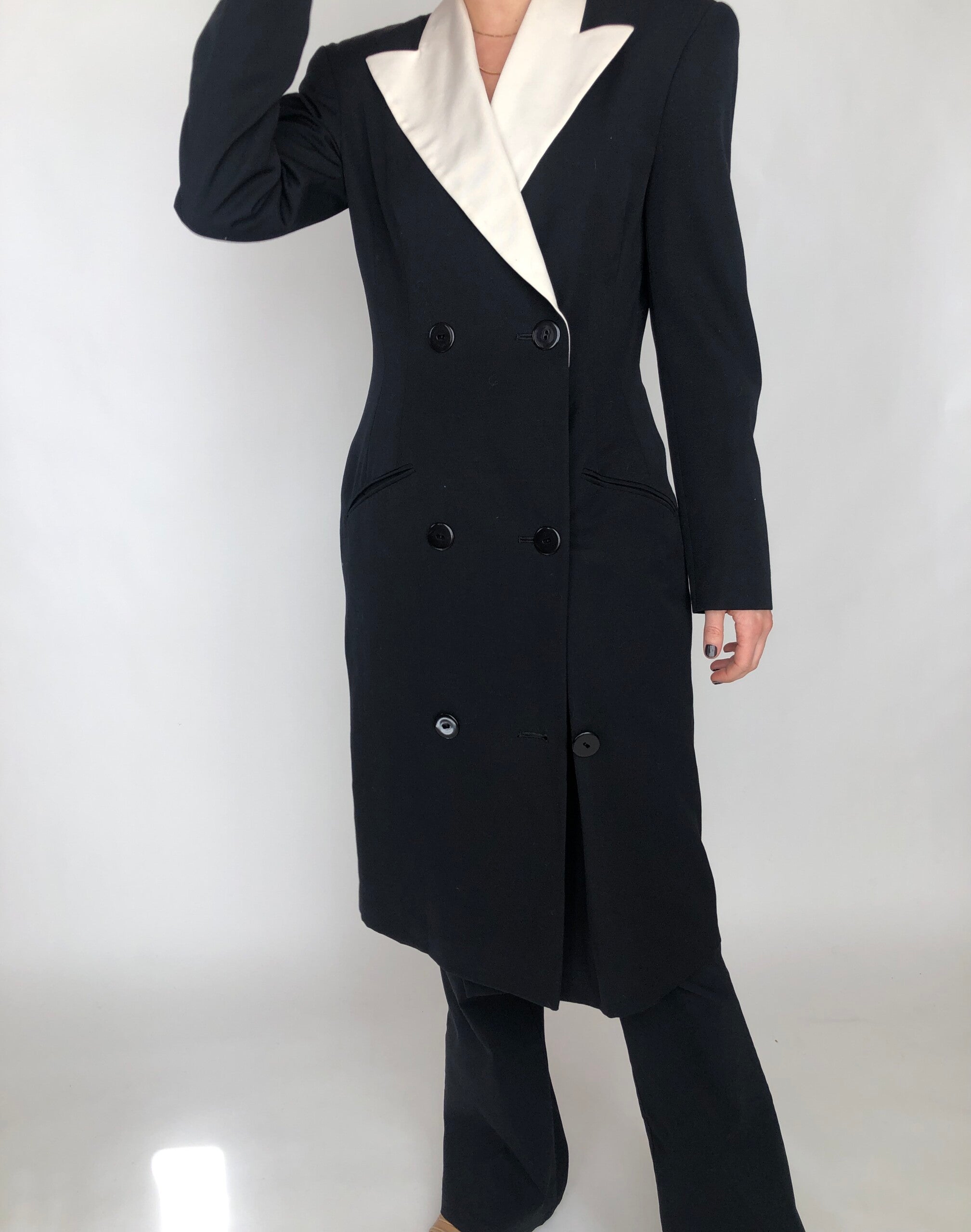 VINTAGE BLACK BLAZER DRESS 396