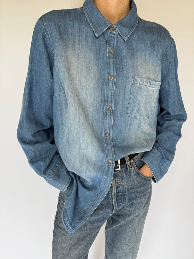 Vintage light-wash denim shirt 6051