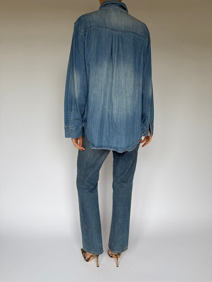 Vintage light-wash denim shirt 6051