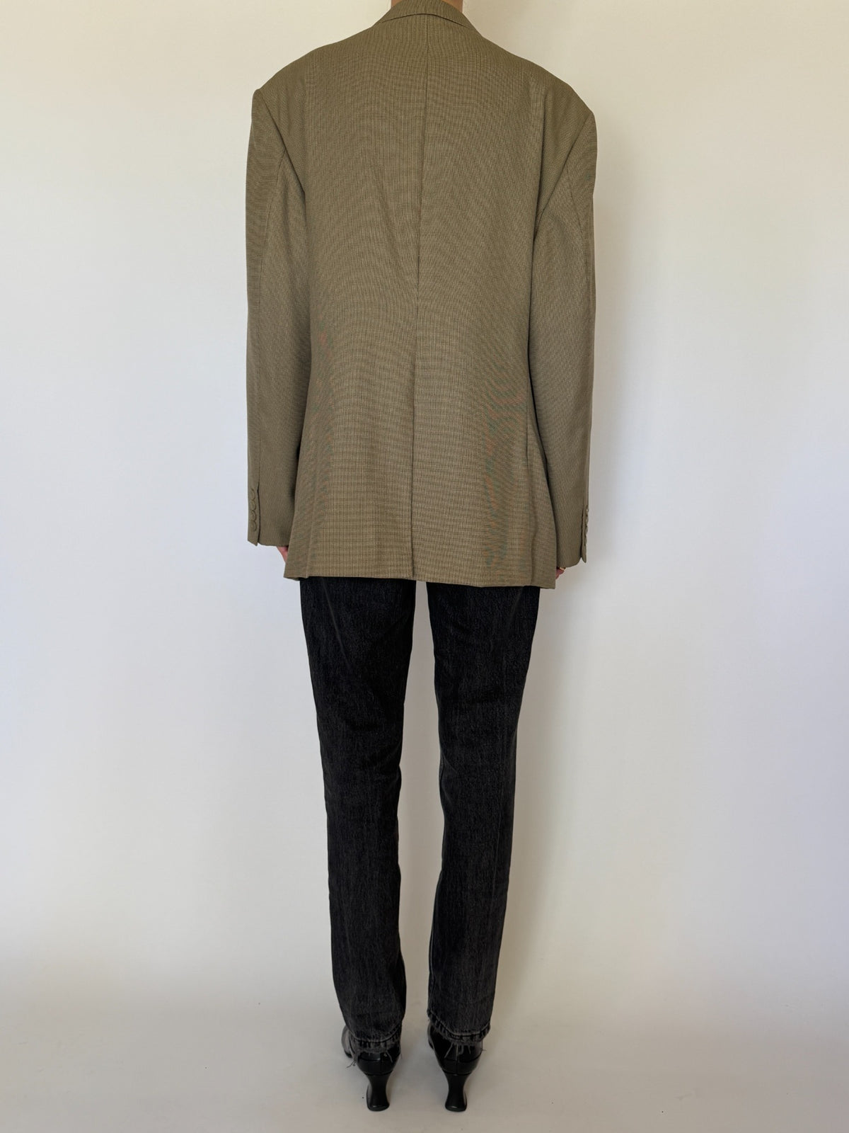 Back view of vintage beige blazer