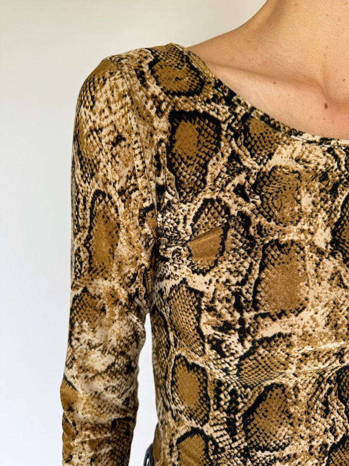 Vintage Animal Printed Top 6056