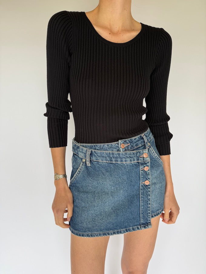 Vintage Knit In Black 6057