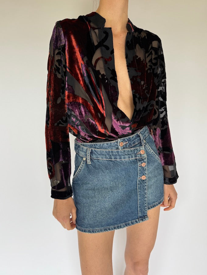 Vintage Velvet Cardigan 6059