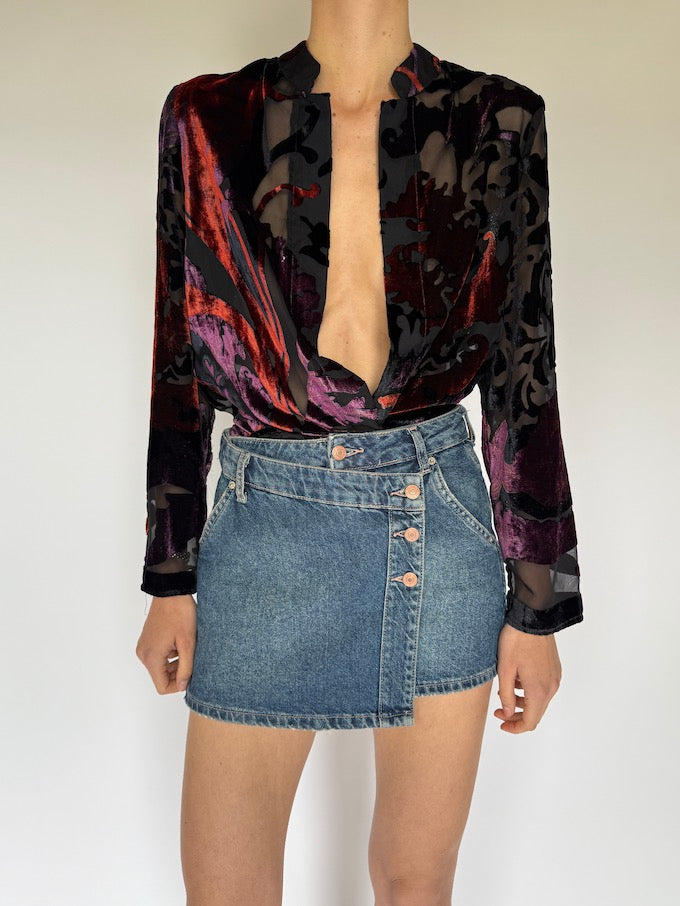 Vintage Velvet Cardigan 6059