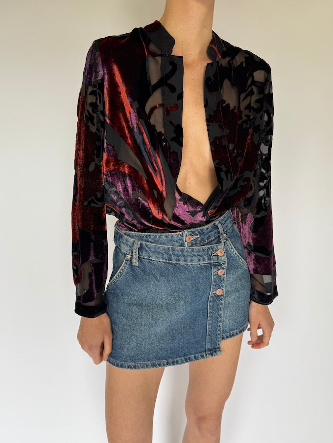 Vintage Velvet Cardigan 6059