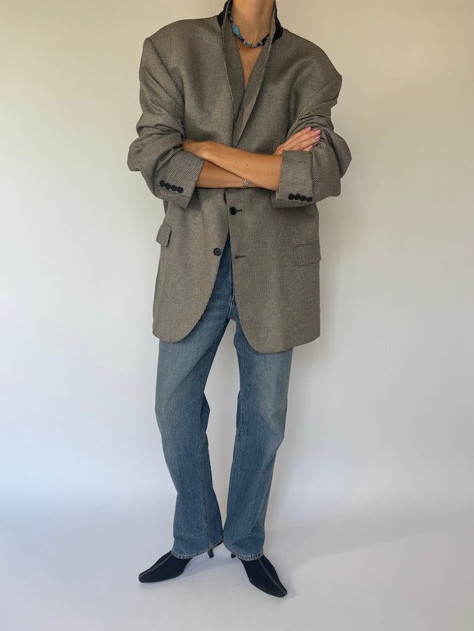 Vintage Oversized Single Breasted Blazer 5772