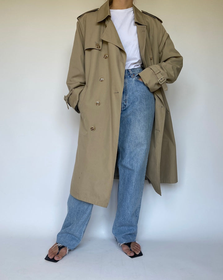 VINTAGE BEIGE TRENCH COAT 3377