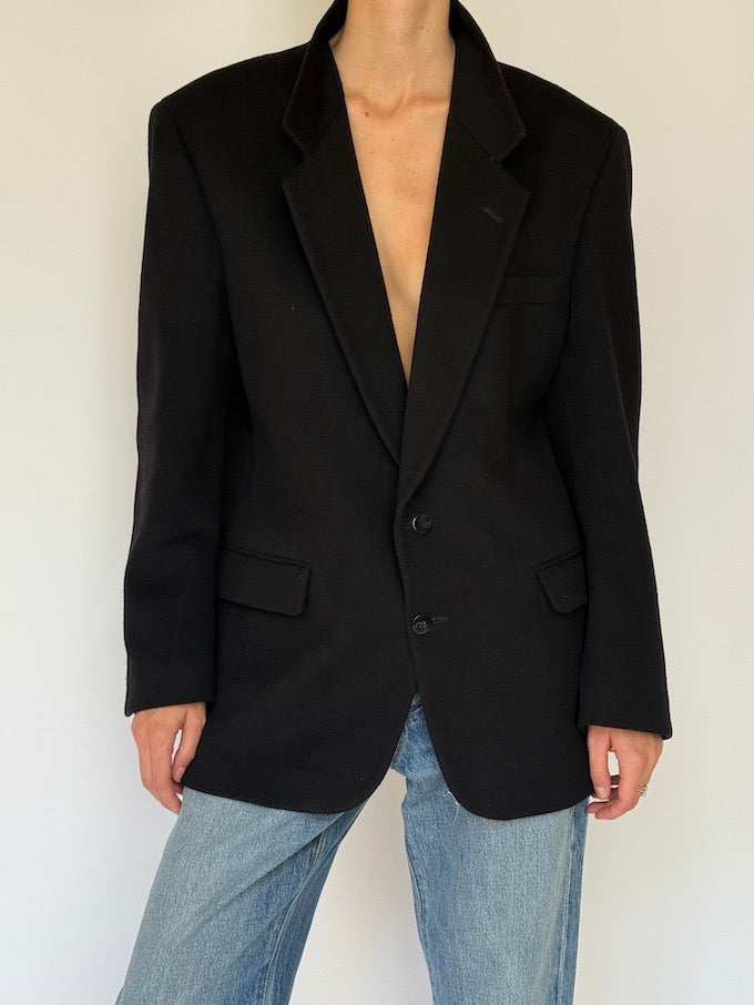 Vintage Oversized Blazer Black 6384