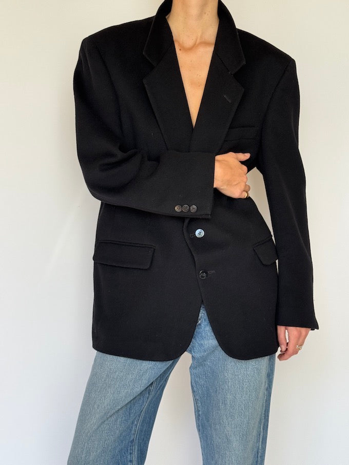 Vintage Oversized Blazer Black 6384