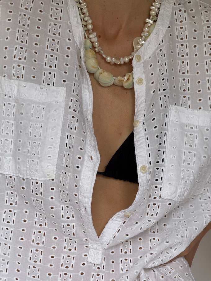 Vintage Embroidered Tunic White 6262