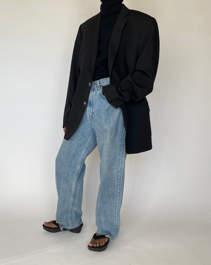 VINTAGE BLACK OVERSIZED BLAZER 4334