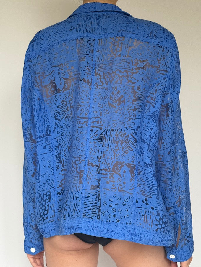 Vintage Textured Shirt blue 6264