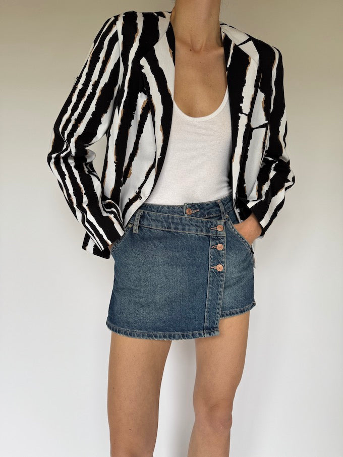 Vintage Animal Printed Blazer 5757