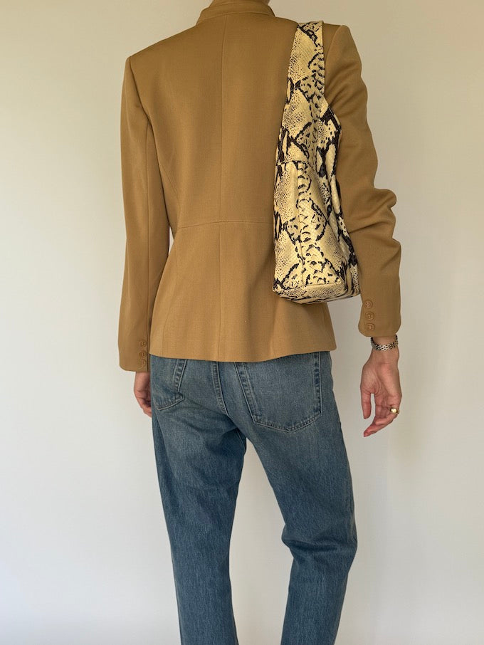 Vintage fitted blazer beige 6211