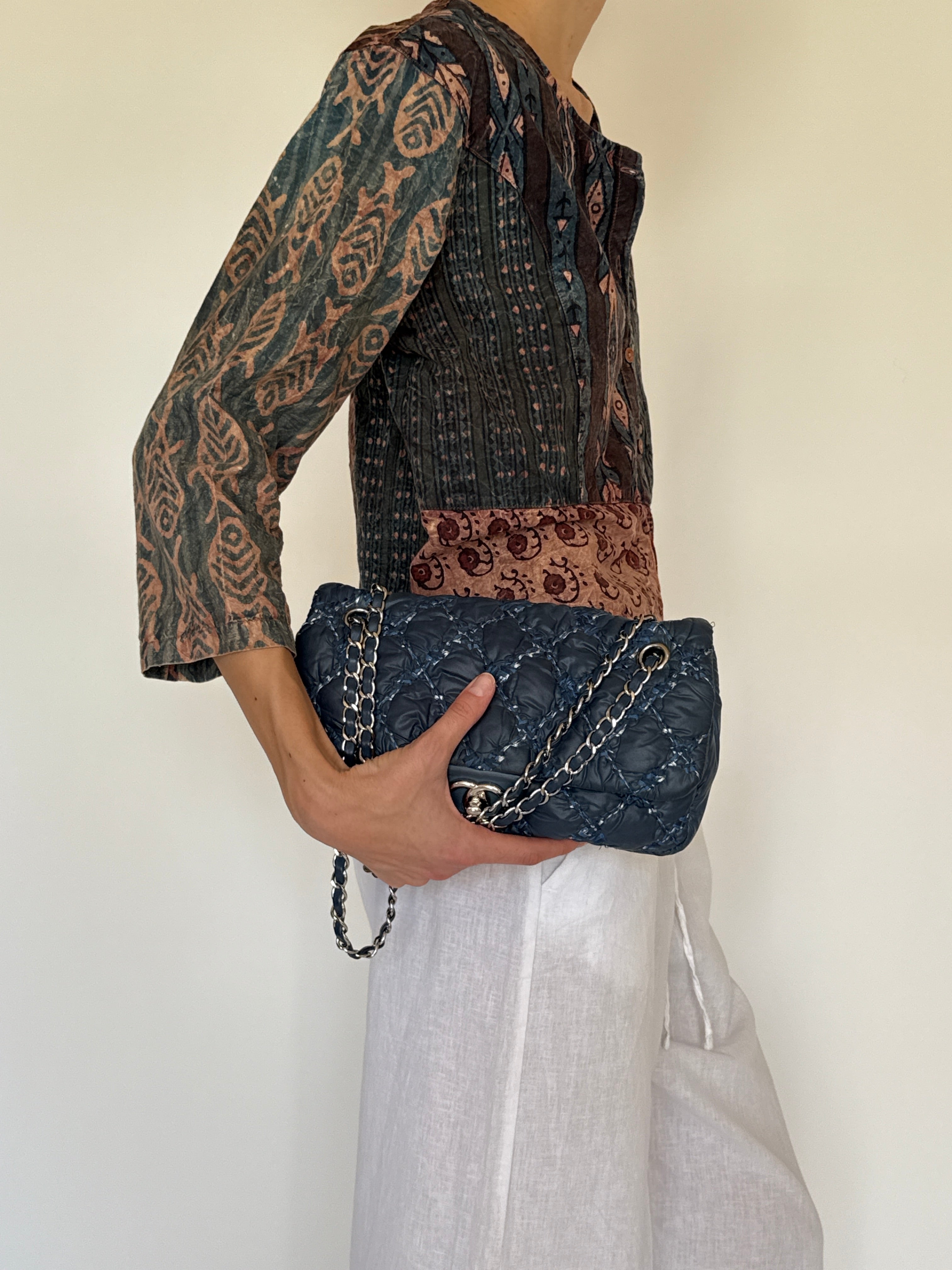 Vintage patterned cotton top side view