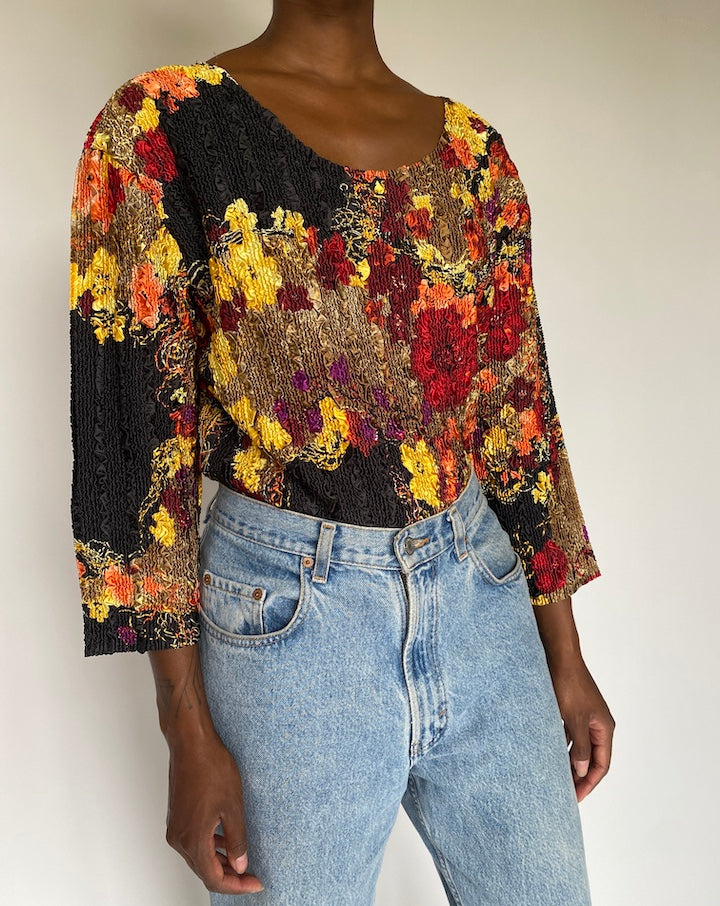 VINTAGE WRINKLE EFFECT TOP 3404