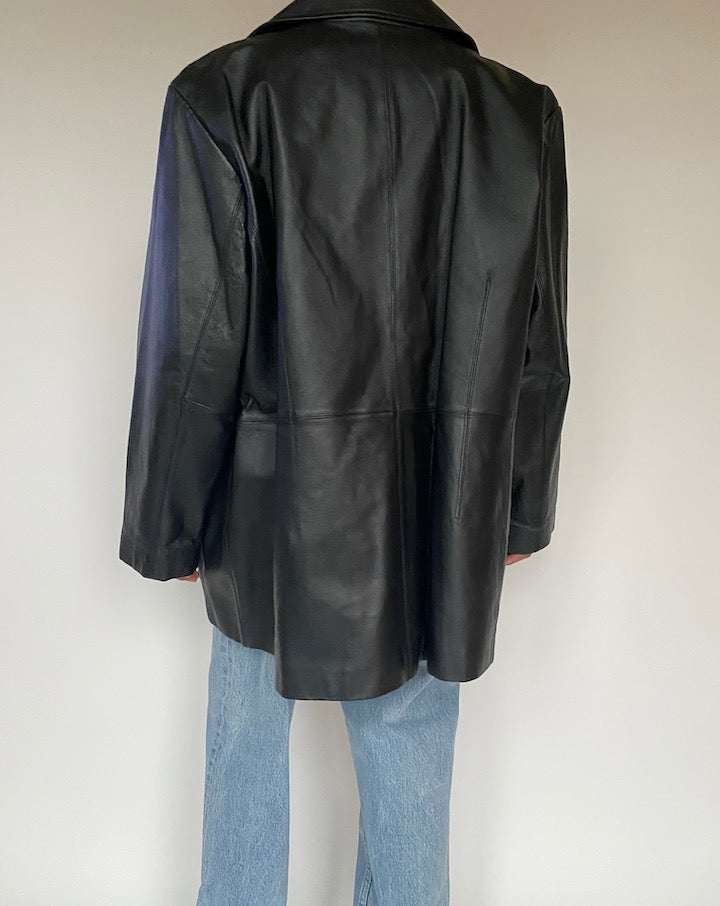 VINTAGE BLACK LEATHER JACKET 2874