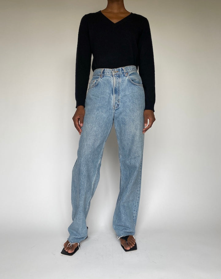 VINTAGE BLACK CASHMERE SWEATER 3802