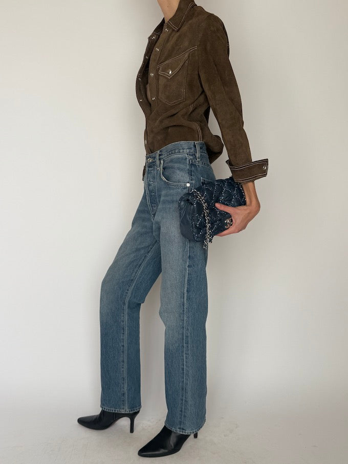 Vintage Suede Leather Shirt 6625