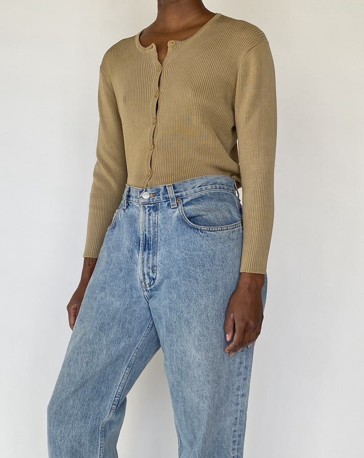 VINTAGE BEIGE CARDIGAN 4343