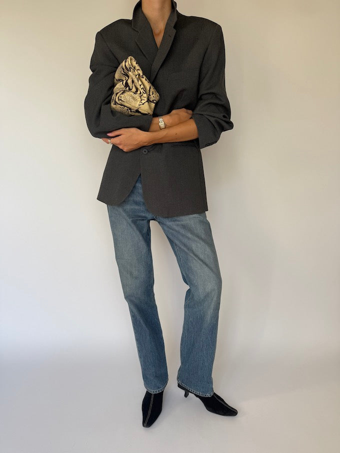 Vintage single-breasted blazer grey 6194