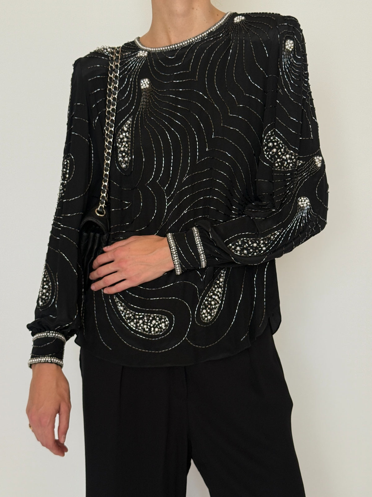 Embellished long sleeve and cuff
