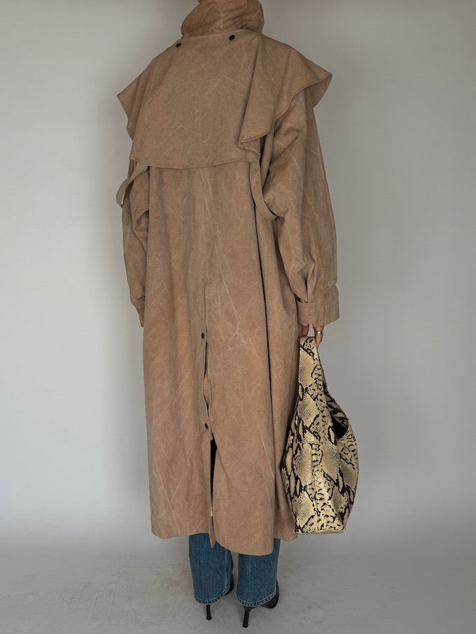 Vintage Oversized Trench Coat Sand 6626