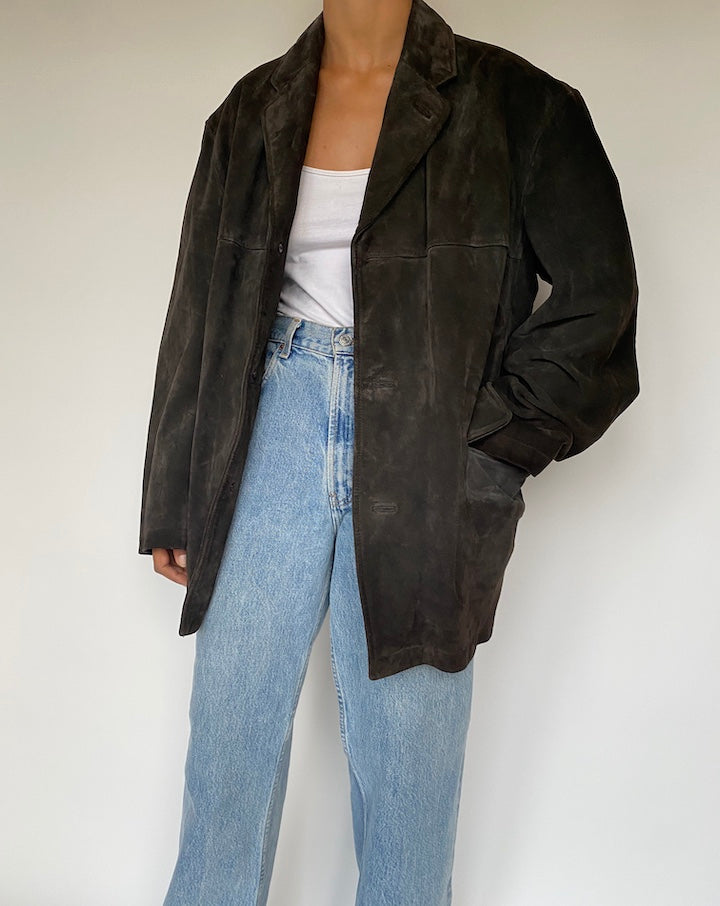 VINTAGE BROWN SUEDE LEATHER JACKET 2883