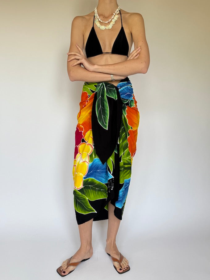 VINTAGE TROPICAL beach SARONG 6276