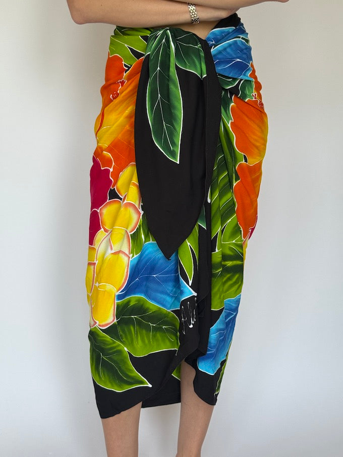 VINTAGE TROPICAL beach SARONG 6276