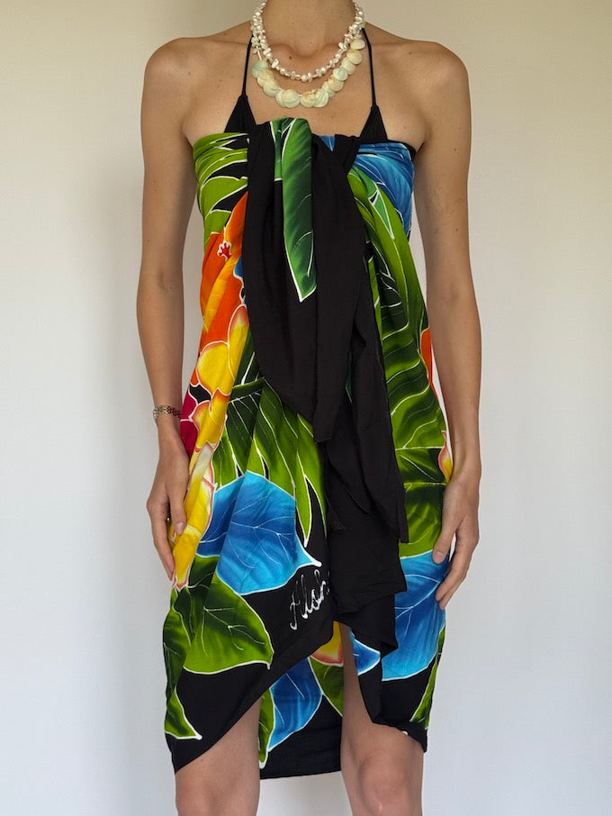 VINTAGE TROPICAL beach SARONG 6276