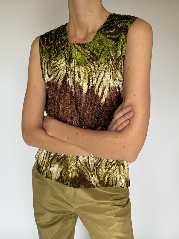 Vintage Wrinkle Effect Top 4218