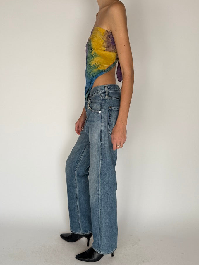 Vintage Mini Tie-Dye Top/Sarong/Scarf 6293