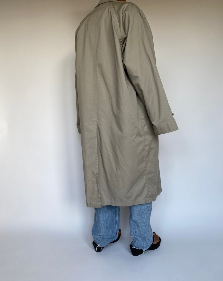 VINTAGE OVERSIZED BEIGE LONG COAT 2902