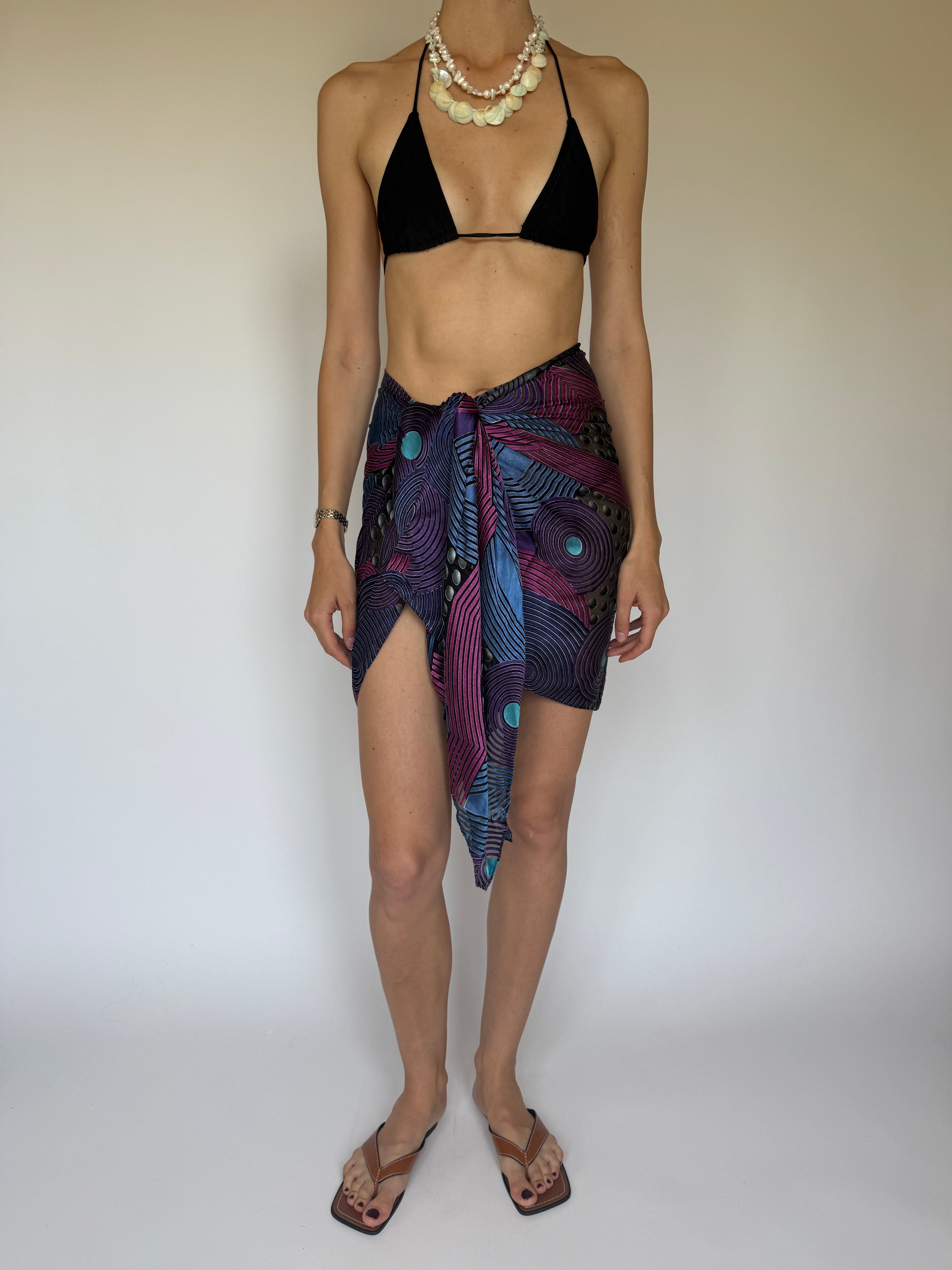 Vintage abstract Print Sarong 6283