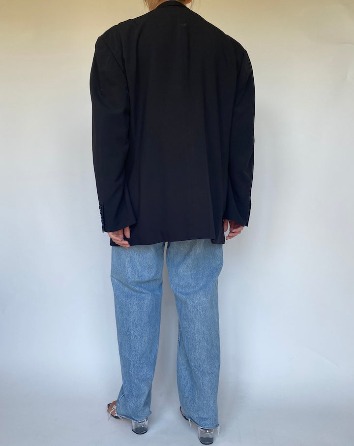 VINTAGE OVERSIZED BLACK BLAZER 3420