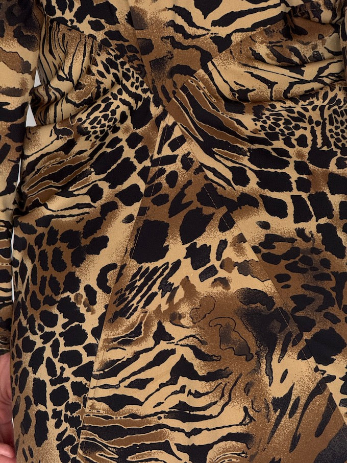Vintage Animal Print Dress