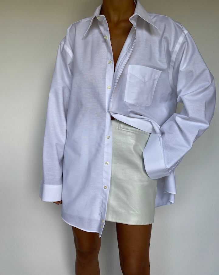 VINTAGE WHITE OVERSIZED SHIRT 2908
