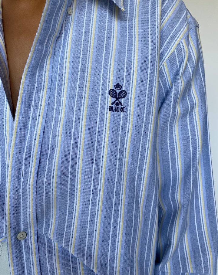 VINTAGE LIGHT BLUE STRIPED SHIRT 2905